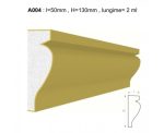 Ancadrament decorativ pentru fatada D004 din polistiren expandat laminat cu rasina, dimensiune 50x130mm, lungime 2m