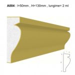 Ancadrament decorativ pentru fatada D004 din polistiren expandat laminat cu rasina, dimensiune 50x130mm, lungime 2m
