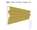 Ancadrament decorativ pentru fatada D002 din polistiren expandat laminat cu rasina, dimensiune 40x150mm, lungime 2m - imagine 3