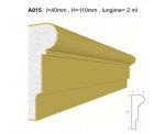Ancadrament decorativ pentru fatada D015 din polistiren expandat laminat cu rasina, dimensiune 40x110mm, lungime 2m. - imagine 3