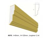 Ancadrament decorativ pentru fatada D018 din polistiren expandat laminat cu rasina, dimensiune 40x100mm, lungime 2m. - imagine 3