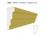 Ancadrament decorativ pentru fatada D023 din polistiren expandat laminat cu rasina, dimensiune 55x120mm, lungime 2m. - imagine 2