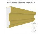Ancadrament decorativ pentru fatada D024 din polistiren expandat laminat cu rasina, dimensiune 40x130mm, lungime 2m. - imagine 2