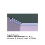 Bagheta decorativa de colt de culoare alba, DCE-01, dimensiune h=60 x l=50, lungime 2ml - imagine 3