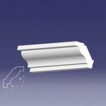 Bagheta decorativa de colt de culoare alba, DCE-02, dimensiune h=60 x l=60, lungime 2ml