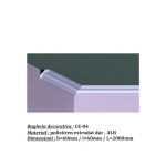 Bagheta decorativa de colt de culoare alba, DCE-04, dimensiune h=60 x l=60, lungime 2ml - imagine 2