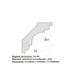 Bagheta decorativa de colt de culoare alba, DCE-04, dimensiune h=60 x l=60, lungime 2ml - imagine 3