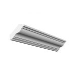 Bagheta decorativa de colt de culoare alba, DCE-05, dimensiune h=60 x l=55, lungime 2ml - imagine 2