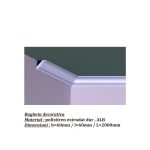 Bagheta decorativa de colt de culoare alba, DCE-08, dimensiune h=60 x l=60, lungime 2ml - imagine 2