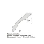 Bagheta decorativa de colt de culoare alba, DCE-09, dimensiune h=80 x l=80, lungime 2ml - imagine 3