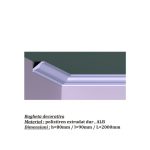 Bagheta decorativa de colt de culoare alba, DCE-10, dimensiune h=80 x l=90, lungime 2ml - imagine 2