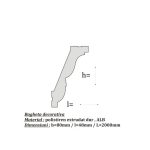Bagheta decorativa de colt de culoare alba, DCE-11, dimensiune h=80 x l=48, lungime 2ml - imagine 3