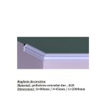 Bagheta decorativa de colt de culoare alba, DCE-12, dimensiune h=80 x l=45, lungime 2ml - imagine 2