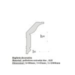 Bagheta decorativa de colt de culoare alba, DCE-12, dimensiune h=80 x l=45, lungime 2ml - imagine 3