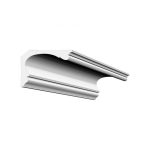 Bagheta decorativa de colt de culoare alba, DCE-16, dimensiune h=90 x l=125, lungime 2ml - imagine 2