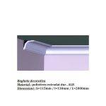 Bagheta decorativa de colt de culoare alba, DCE-22, dimensiune h=115 x l=130, lungime 2ml - imagine 4