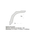 Bagheta decorativa de colt de culoare alba, DCE-22, dimensiune h=115 x l=130, lungime 2ml - imagine 3