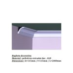 Bagheta decorativa de colt de culoare alba, DCE-23, dimensiune h=115 x l=115, lungime 2ml - imagine 2