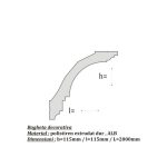 Bagheta decorativa de colt de culoare alba, DCE-23, dimensiune h=115 x l=115, lungime 2ml - imagine 3