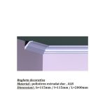 Bagheta decorativa de colt de culoare alba, DCE-26, dimensiune h=115 x l=115, lungime 2ml - imagine 4