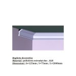 Bagheta decorativa de colt de culoare alba, DCE-27, dimensiune h=125 x l=75, lungime 2ml - imagine 2