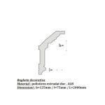 Bagheta decorativa de colt de culoare alba, DCE-27, dimensiune h=125 x l=75, lungime 2ml - imagine 3