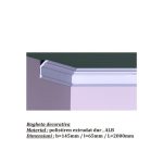 Bagheta decorativa de colt de culoare alba, DCE-29, dimensiune h=145 x l=65, lungime 2m - imagine 2