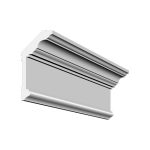 Bagheta decorativa de colt de culoare alba, DCE-29, dimensiune h=145 x l=65, lungime 2m - imagine 4