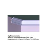 Bagheta decorativa de colt de culoare alba, DCE-30, dimensiune h=145 x l=65, lungime 2ml - imagine 2