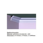 Bagheta decorativa de colt de culoare alba, DCE-31, dimensiune h=145 x l=95, lungime 2ml - imagine 4