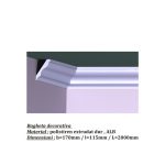 Bagheta decorativa de colt de culoare alba, DCE-33, dimensiune h=170 x l=115, lungime 2ml - imagine 4