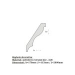 Bagheta decorativa de colt de culoare alba, DCE-33, dimensiune h=170 x l=115, lungime 2ml - imagine 3
