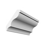 Bagheta decorativa de colt de culoare alba, DCE-33, dimensiune h=170 x l=115, lungime 2ml - imagine 2
