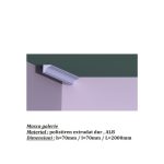 Masca galerie DD-02, din polistiren extrudat, de culoare alba, dimensiune h=70 x l=70, lungime 2ml - imagine 2