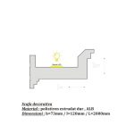 Scafa decorativa pentru banda LED DS-01, din polistiren extrudat de culoare alba, dimensiune h=73 x l=120, lungime 2 ml - imagine 3