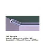Scafa decorativa pentru banda LED DS-09, din polistiren extrudat de culoare alba, dimensiune h=100 x l=80, lungime 2 ml - imagine 3
