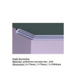 Scafa decorativa pentru banda LED DS-11, din polistiren extrudat de culoare alba, dimensiune h=70 x l=70, lungime 2 ml - imagine 3