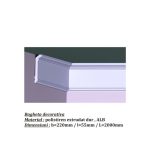 Bagheta decorativa de colt de culoare alba, DCE-36, dimensiune h=220 x l=55, lungime 2ml - imagine 2