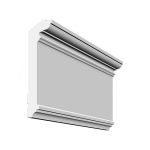 Bagheta decorativa de colt de culoare alba, DCE-36, dimensiune h=220 x l=55, lungime 2ml - imagine 4