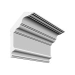 Bagheta decorativa de colt de culoare alba, DCE-37, dimensiune h=220 x l=115, lungime 2ml - imagine 2