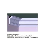 Bagheta decorativa de colt de culoare alba, DCE-38, dimensiune h=220 x l=110, lungime 2ml - imagine 4