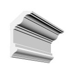 Bagheta decorativa de colt de culoare alba, DCE-38, dimensiune h=220 x l=110, lungime 2ml - imagine 2