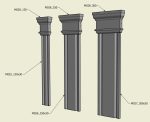 Pilastru coloana decorativa M027 dimensiuni 300x30x2000 - imagine 2